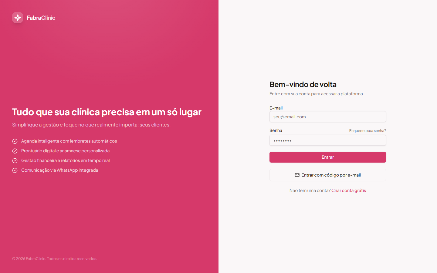 Tela de login