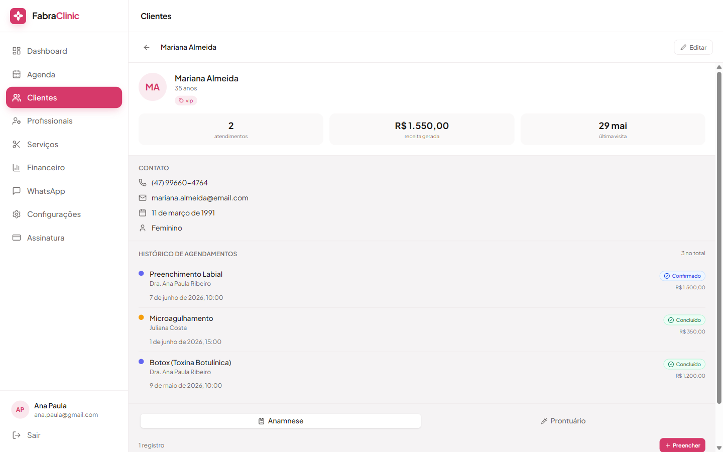 Perfil do cliente