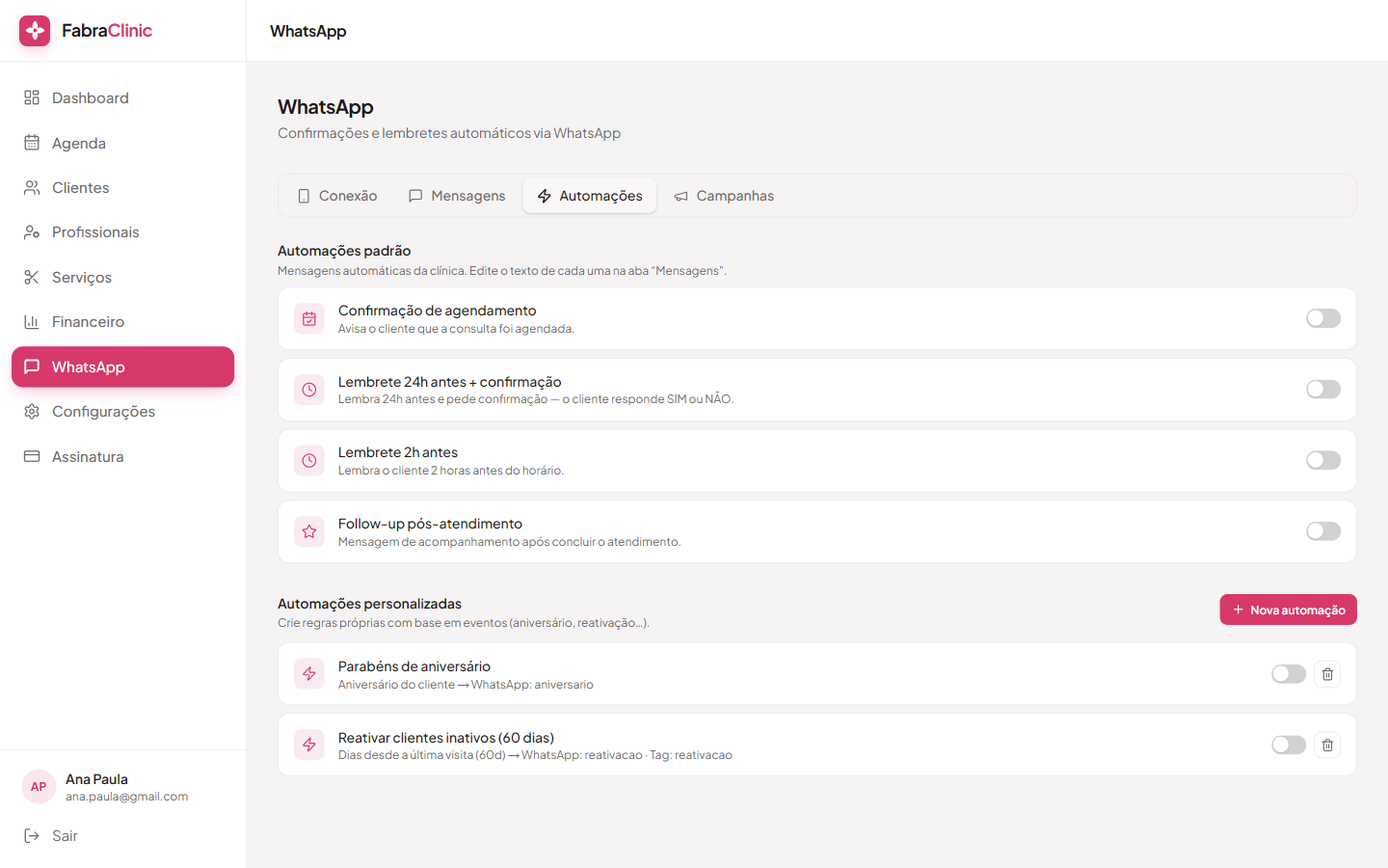 WhatsApp — Automações