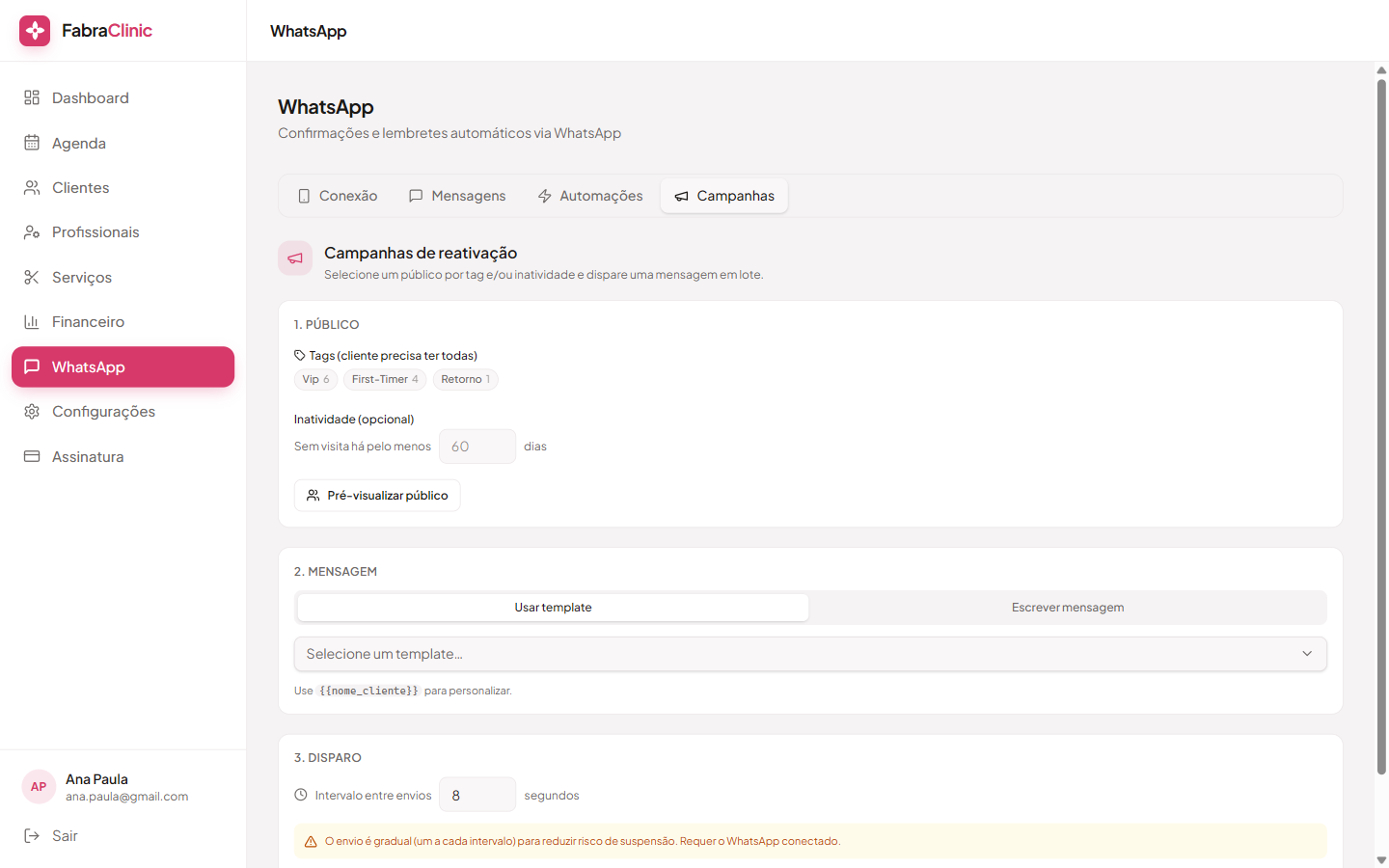 WhatsApp — Campanhas