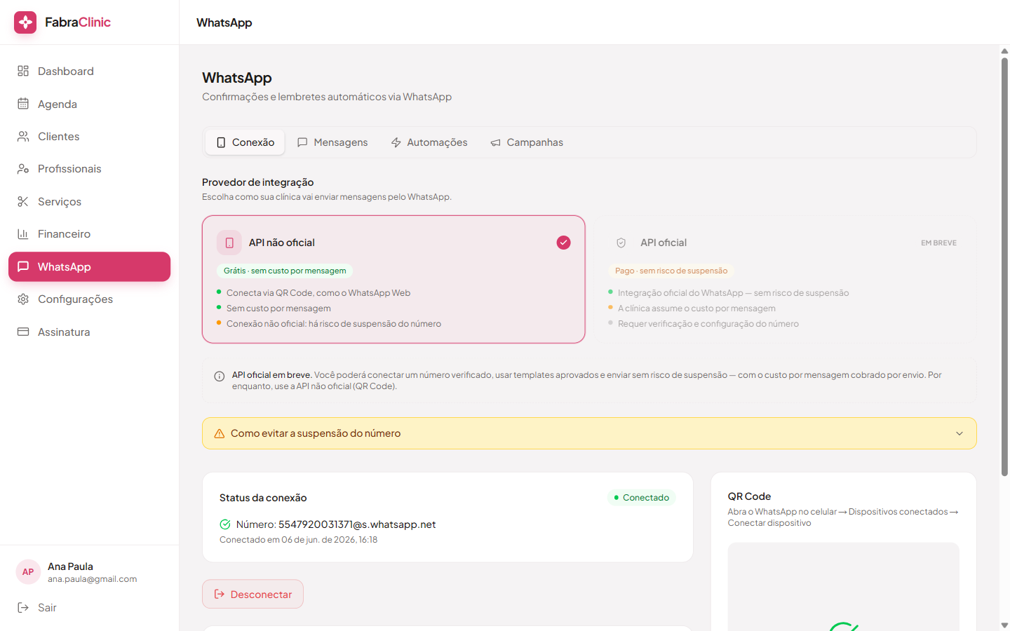 WhatsApp — Conexão